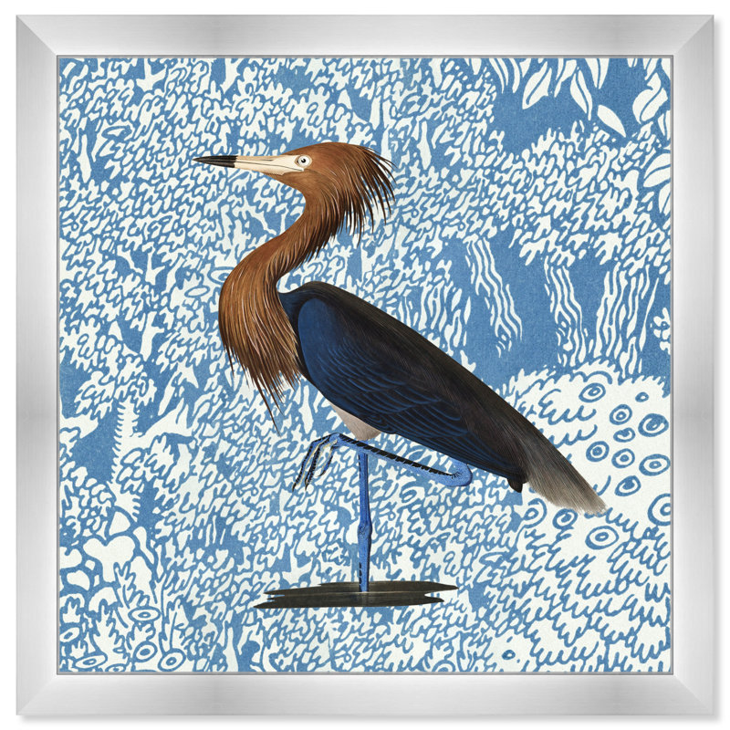 «Bird Pose», reproduction d'art mural, Argent, H 22 po x l 22 po x P 0,5 po