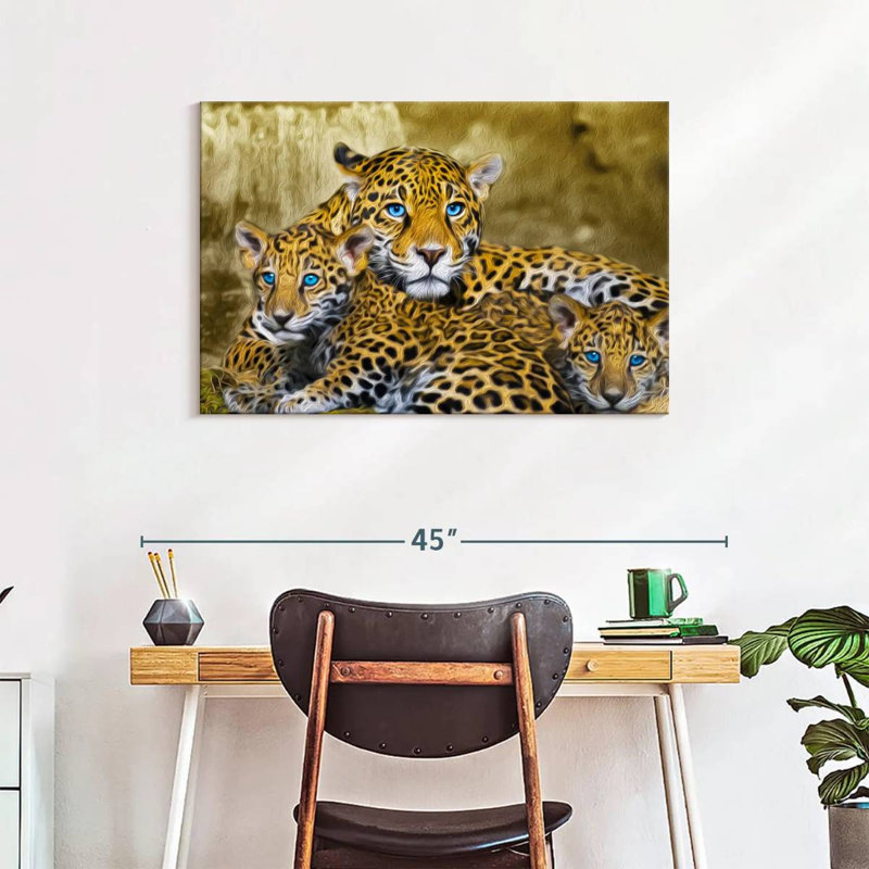 Brampt Jaguar Family, 24" H x 36" W