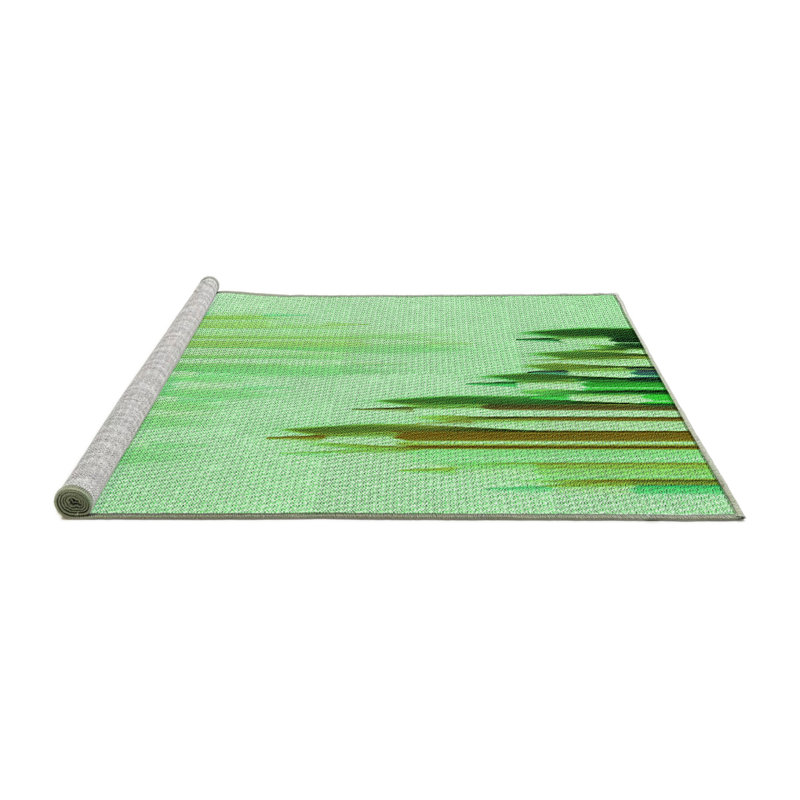 Washable Abstract Indoor Rug, Round 5'