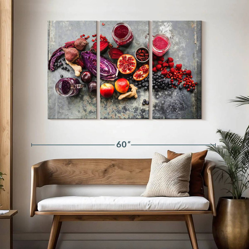 Yarlin Fruit Smoothie Ingredients, 32" H x 50" W