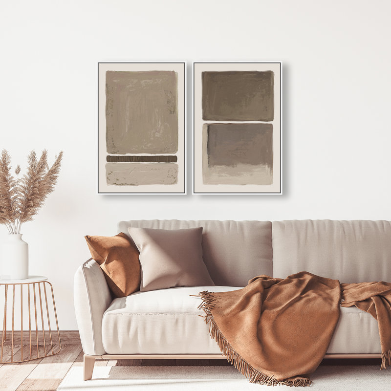 Clay Blocks Set Canvas Abstract Print by Oliver Gal, Black Frame, 10 x 15, 21"H x 31"W, White Floater Frame