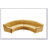 140.94" Velvet Rolled Arm Sofa,Curved Sofa with Metal Legs-114851731