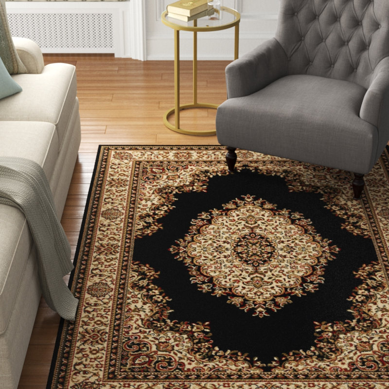 Tapis noir , Rectangle 7 pi 9 po x 11 pi