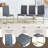 63" Modern Dining Table Set With PU Leather Chairs, U-Shaped MDF Base-116376090-116446159