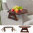 Sofa Arm Clip Table, Couch Arm Tray Table Wooden Side Tables For Wide Couches Armrest Table For Eating/Drinks/Snacks/Remote/Control (Brown+Bag)-716866176