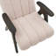 Chaise d'appoint en sherpa Teddy avec structure en bois-921507062
