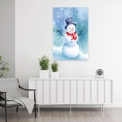 Contemporary Art Abstract Contemporary Winter Landscape Art by Katrina Pete - Wrapped Canvas Print