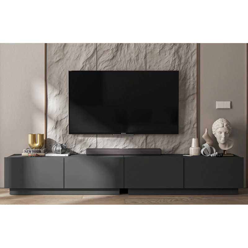 Chantai TV Stand 240, Grey/Brown/Blue