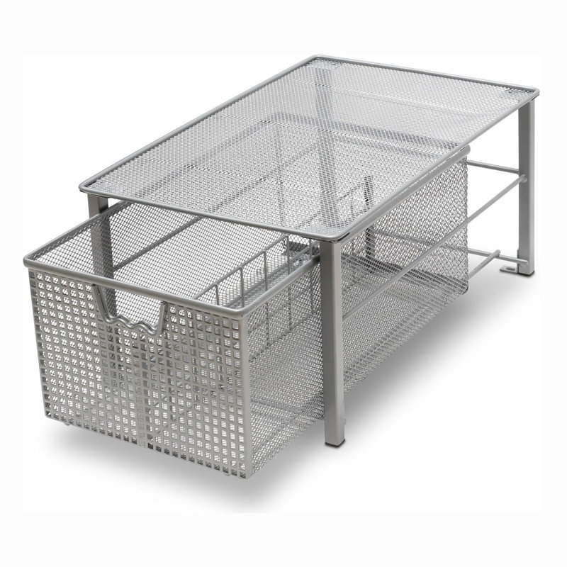 Color Steel Pull Out Drawer, Silver