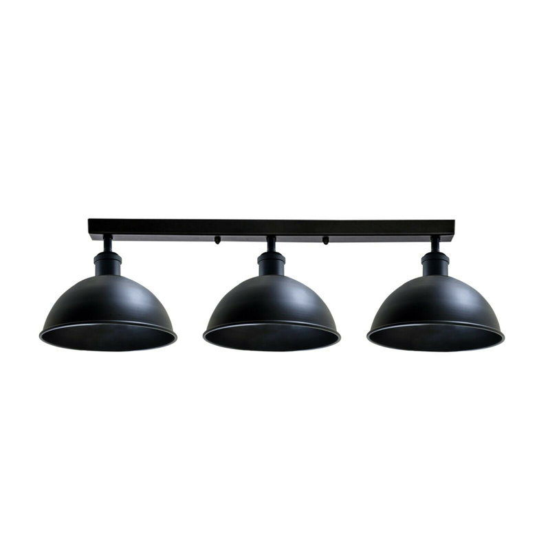 Emma-Jade Semi Flush Mount, Black