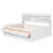 Functional White Wooden Captain Bed With Built-In Bookshelves, Three Generous Storage Drawers And Trundle Full Size Integrated Ample In-1501604918
