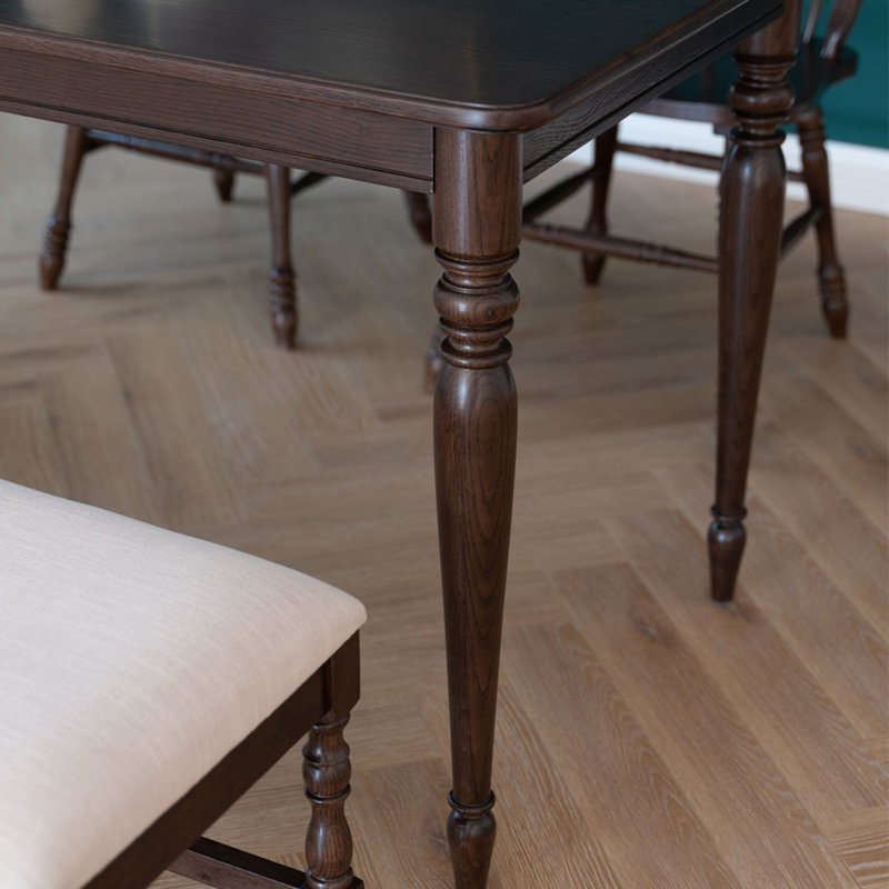 Rectangular Solid Wood Dining Table, 29.92" H x 54.33" L x 31.5" W, Coffee