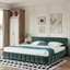 Lit plateforme tapissier très grand avec chenilles en tissu Chenille-1661087225-1661087108