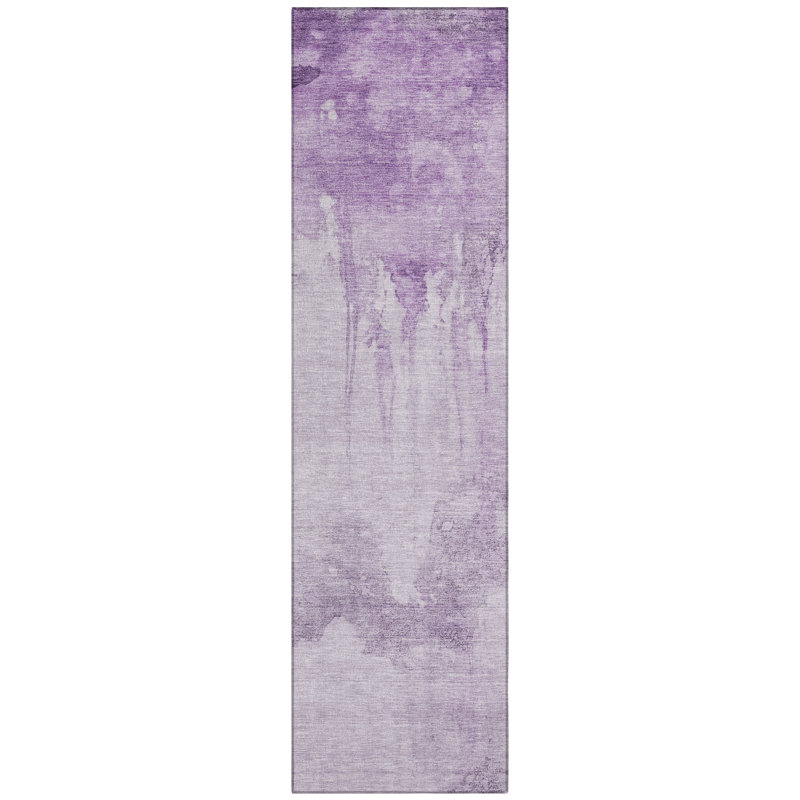 Machine Washable Indoor/Outdoor Xhevrie Lavender Rug, Runner 2'3" x 7'6"