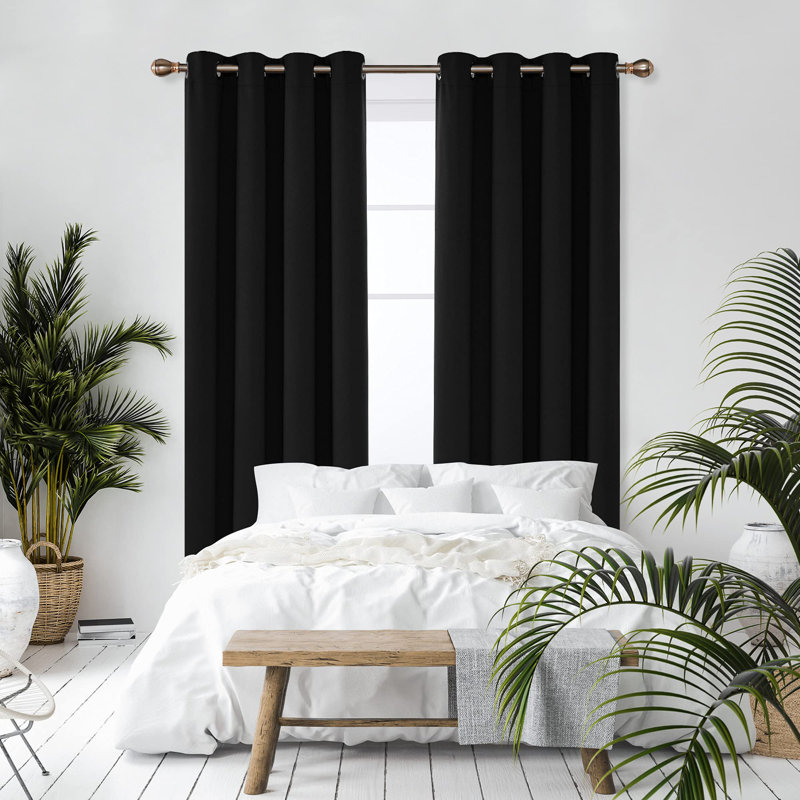 Blackout Curtain Pair, 53cm Width x 240cm Drop