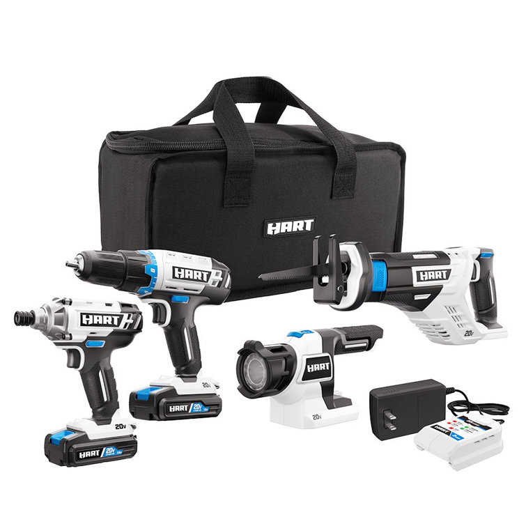 BLACK+DECKER 6-Tool 20-Volt Max Power Tool Combo Kit with Hard Case  (1-Battery Included and Charger Included) & Set High-speed Steel set  Screwdriver