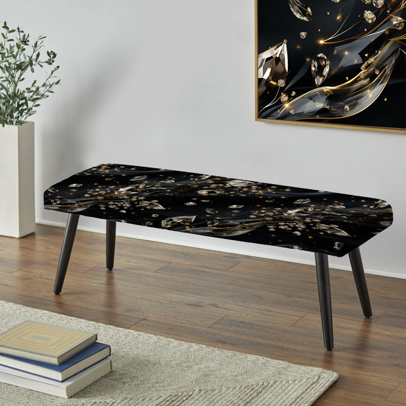 Banc en cristal noir Glamour Opulence - Glamour