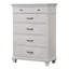 Commode haute Leyne, 5 tiroirs, gris vieilli maison de campagne
