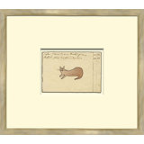 Brown Cat- Sm. Mennonite Ledger Drawing Giclee Print by Soicher Marin Archives