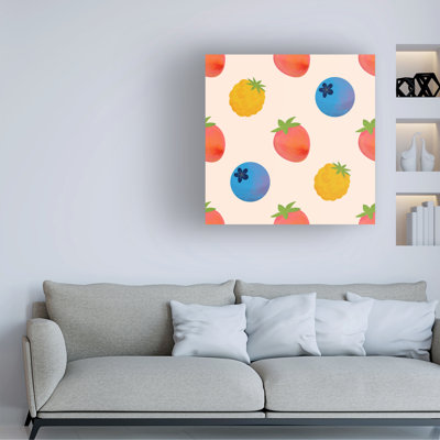 Rachel Hallquist Strawberry Raspberry Blueberry Canvas Art