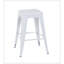 Ensemble de 4 tabourets de bar de 24 po à hauteur de comptoir, tabourets de bar en métal sans dossier, non empilables, détachables et faciles à assembler, pour un îlot de cuisine / bar / café / salle à manger (blanc)-83002772-83002777-83002778