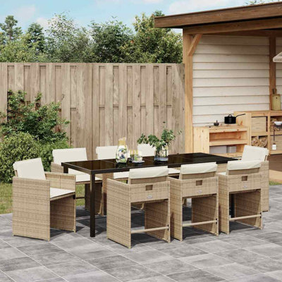 Eliezel 8 - Person Patio Dining Set with Rectangular Table