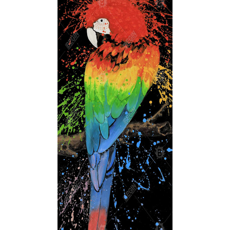 Rainbow parrot - 15.75"x31.50" Desk mat