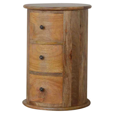 Solid Wood Round Accent Chest