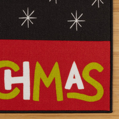Tapis anti-dérapant sous licence Dr Seuss Grinch Merry Grinchmas Wreath