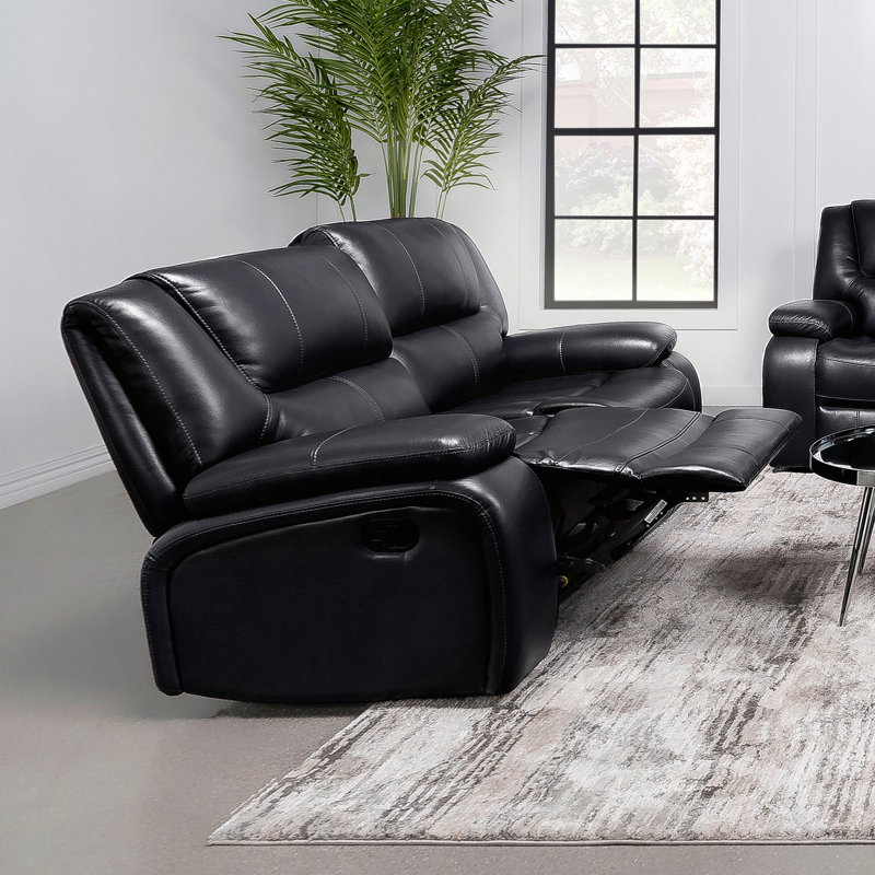 Causeuse inclinable Elodie, Tissu noir