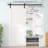 Matte Black Steel Single Door Barn Door Hardware Kit Standard Single-50828342