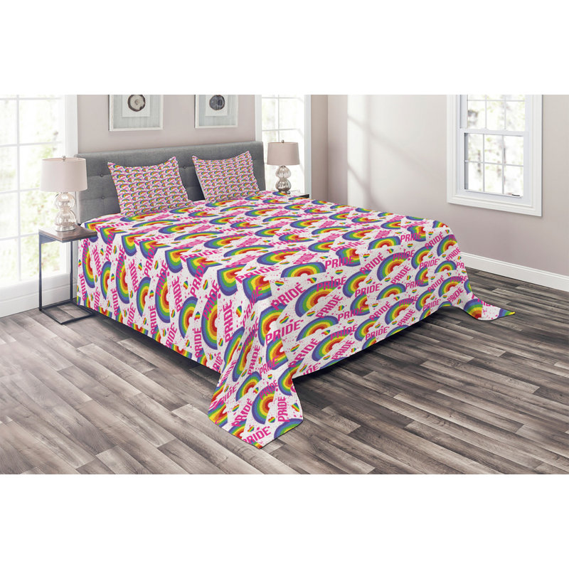 Polyester Coverlet, King Bedspread + 2 Shams