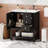 Transitional Style Bathroom Cabinet Combo With Ceramic Sink