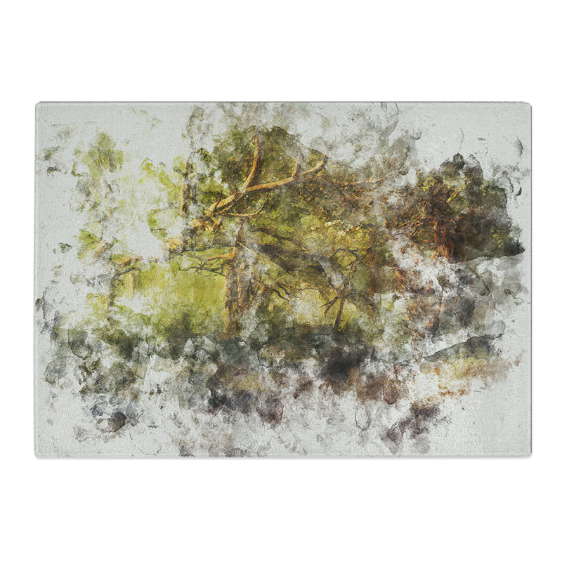 Tempered Glass Mystical Forest Chopping Board, 20 cm x 28.5 cm