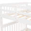 Lit superposé à escalier avec rangement - blanc, lit double sur lit gigogne