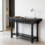 Console de ferme en bois massif avec tablette, canapé d'entrée étroit pour le salon et le couloir, design industriel rustique
