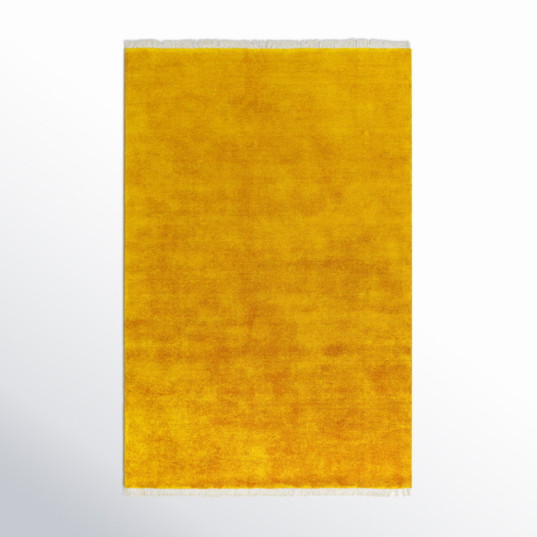 Clio Handmade Wool Yellow Rug