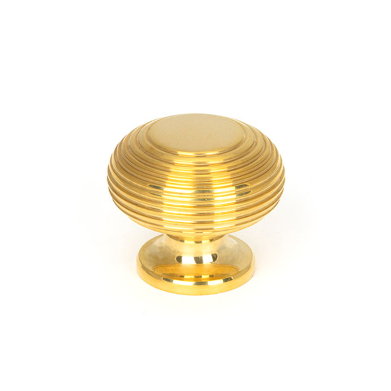 Round Knob, 4 cm, Polished Brass