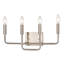 Éclairage pour salle de bain 4 lumières Park Slope 18,5 po - Nickel brossé-128949178-128949179