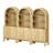 71"H X 94.5"W Arched Bookshelf, Modern 5 Tier Bookcase With 3 Cabinet, Wooden Large Display Cabinet With Doors And Adjustable Shelves, Versatile Bookshelf For Living Room, Study, Office-864333045