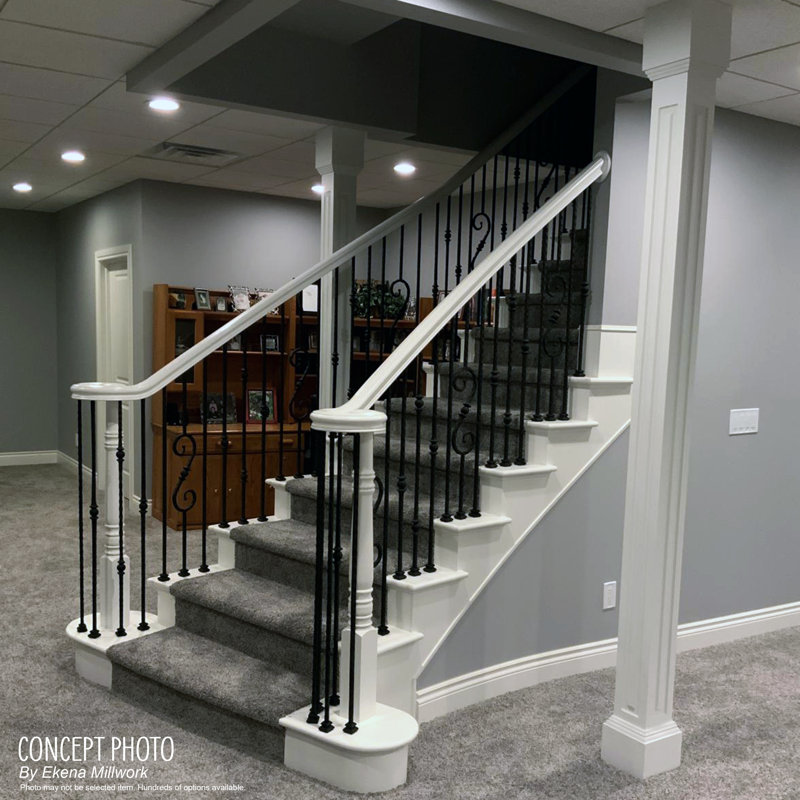 Ensemble de colonnes encastrées carrées classiques en PVC non capitonnés Craftsman Classic Crown Capital & Crown Base