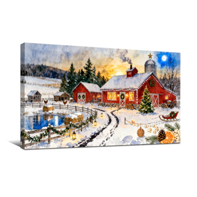 Scène de Noël avec lumières de Noël