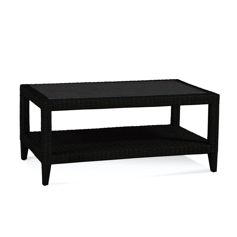Long Beach Glass Top Coffee Table, Flax