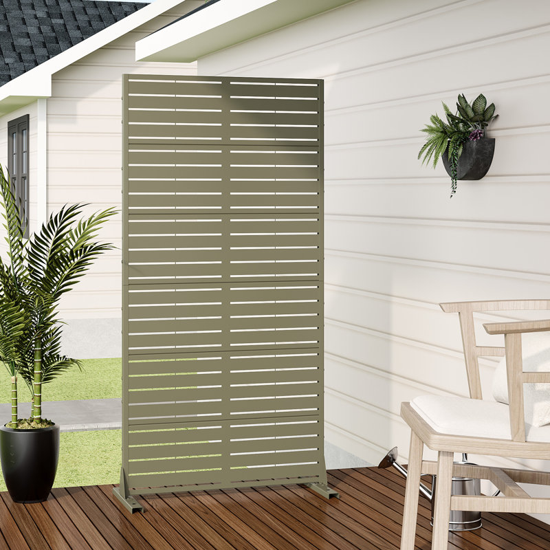 72" Metal Outdoor Privacy Screen, H 72 po x l 35 po x P 16 po, Vert