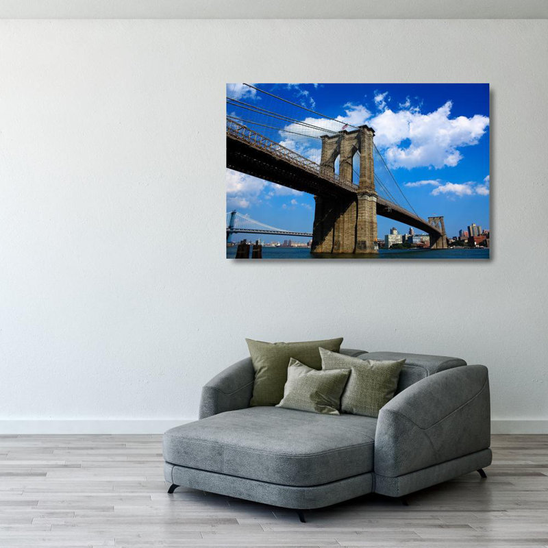 Pont de Brooklyn à New York, H 27 po x l 40 po