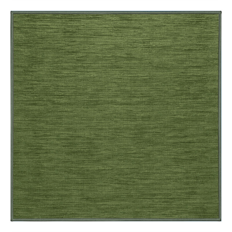 Tapis vert uni lavable à la machine, Carré 4 pi