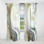 Rideau moderne blanc et doré Marble Abstract III - Velours obscurcissant - 1 panneau-107830313