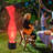 70"H Electric Red Flame Light Fake Flame Light
