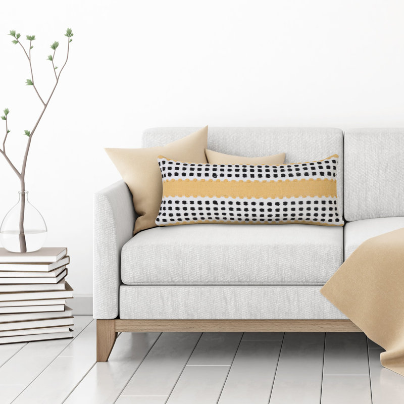  Housse et insert de coussin rectangulaire double en coton Club, Housse de coussin seulement - sans coussin