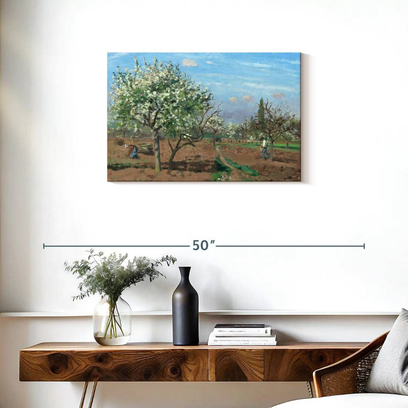 Alvord verger en fleurs Louveciennes 1872, H 20 po x l 30 po